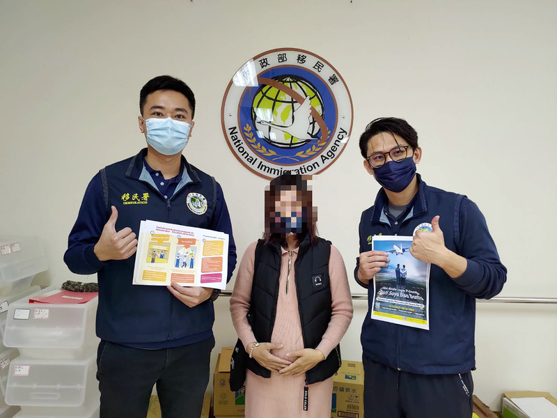 懷孕失聯移工自行到案 移民署從寬論處助返鄉