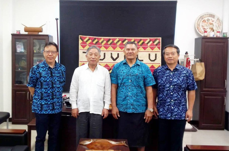 田中光率商機考察團訪吐瓦魯 深化雙邊合作