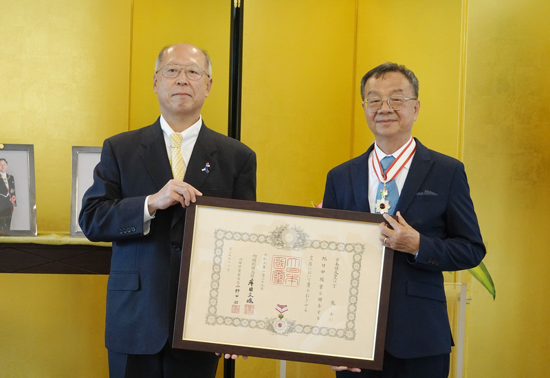 獲頒旭日中綬章 丁澈士：學術交流盡本分備感榮耀