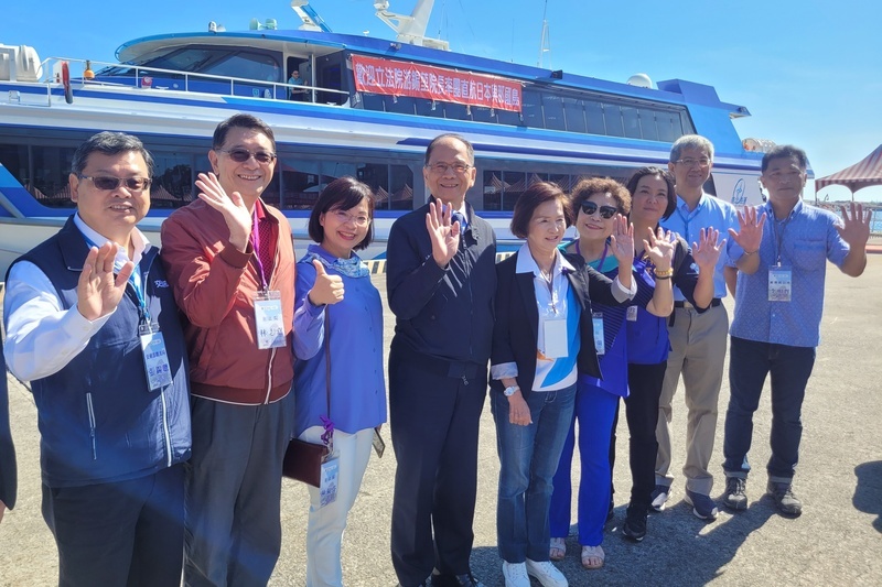 游錫堃拚觀光及國會外交 蘇澳搭船直航與那國島