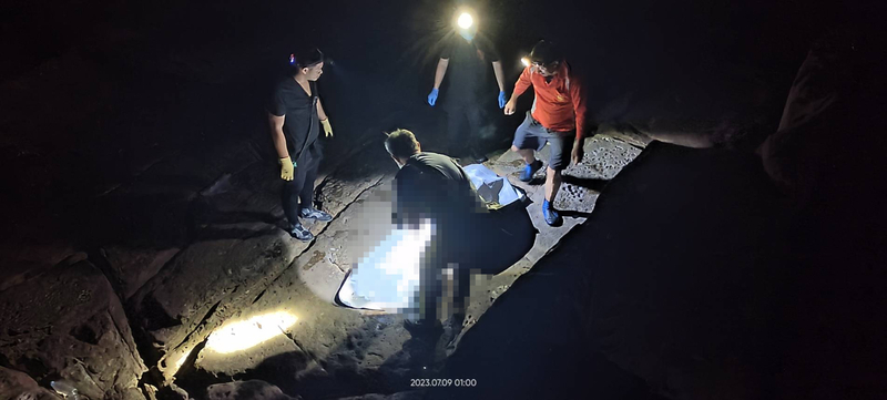 貢寮四角窟觀景台附近岸際 驚見女浮屍