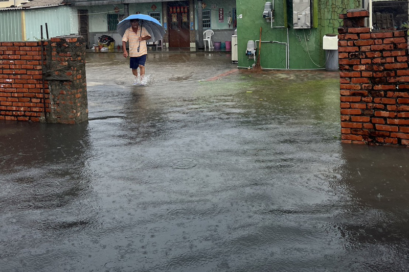 台南七股強降雨 低漥民宅積水預防性撤離1人