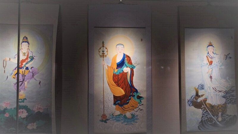 嘉縣「藝遊未盡」畫展 工筆菩薩散發幸福氣息