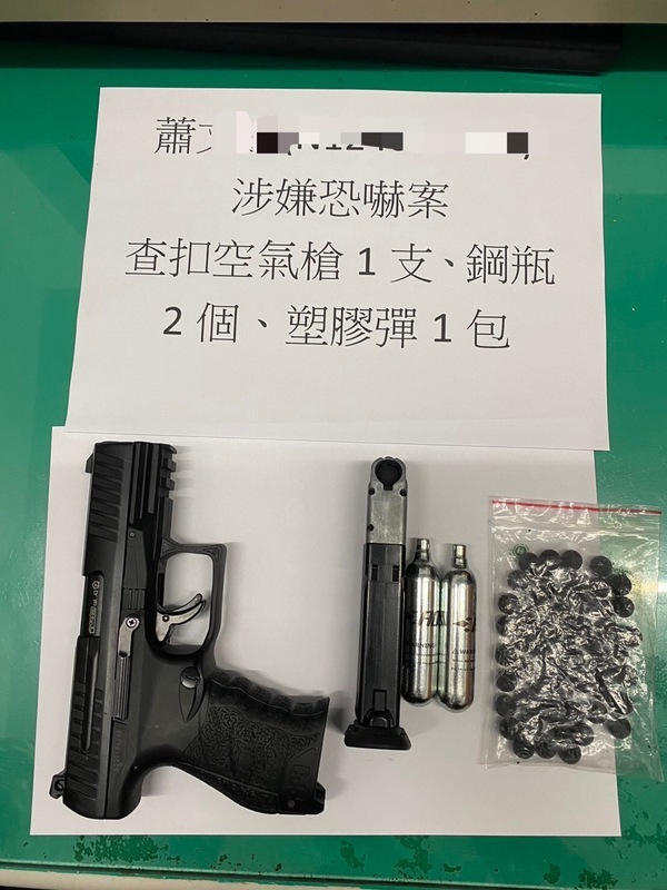 男子超車搖下車窗亮槍恐嚇 彰化警方循線逮捕