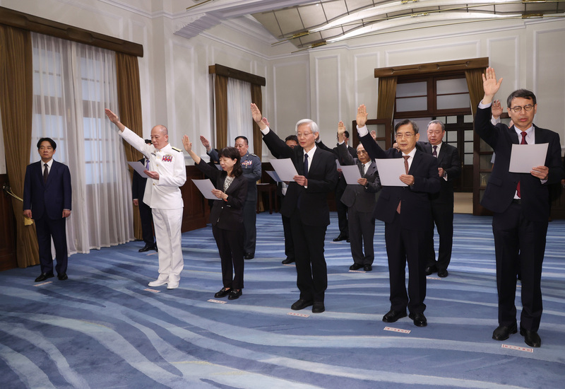 蔡總統監誓 參謀總長梅家樹上將等人完成宣誓