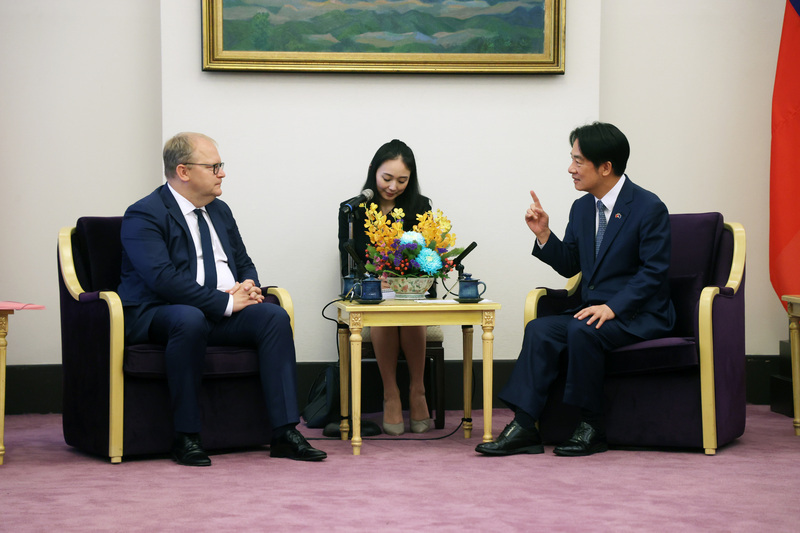 賴清德：期待與歐盟加強合作 穩定印太和平與發展