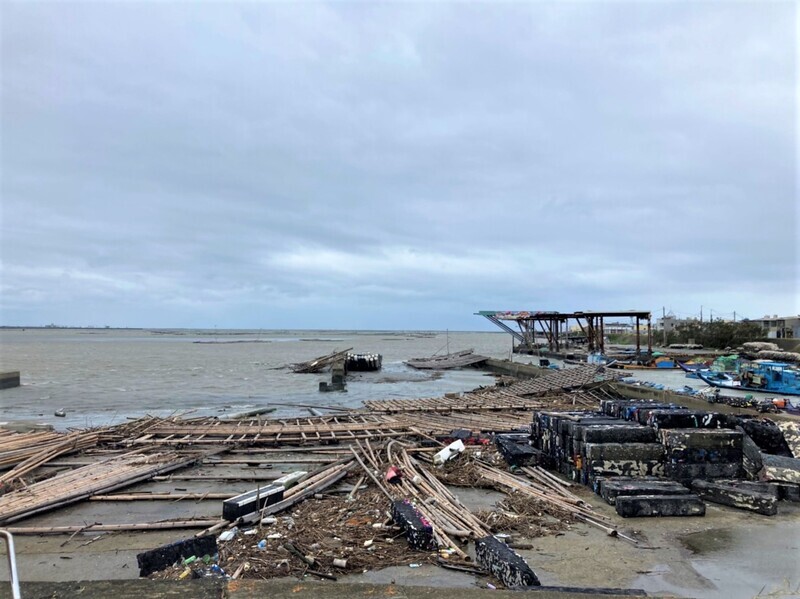 颱風造成農作倒伏蚵棚流失 嘉縣府啟動勘災