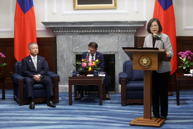 總統接見日本維新會訪賓 盼發揮影響力挺台入CPTPP