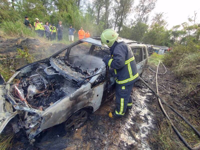 金門馬山觀測站汽車火警 1男送醫不治