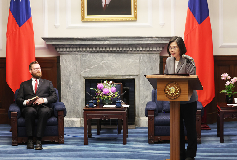 蔡總統接見瑞典國會訪團 盼加強供應鏈安全合作