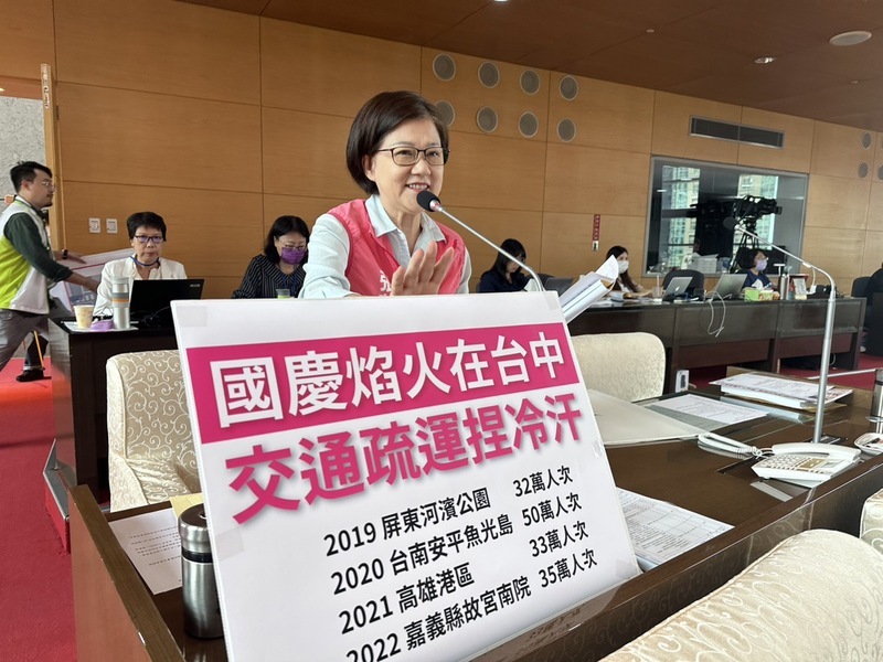 台中國慶焰火估湧50萬人 盧秀燕：想到就頭皮發麻