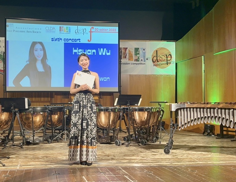 擊樂新秀吳瑄突破自我 獲義國際打擊樂大賽亞軍