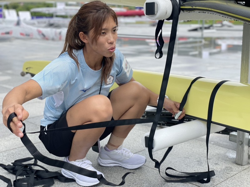 台灣隊入住亞運選手村 划船甜心黃義婷領船訓練