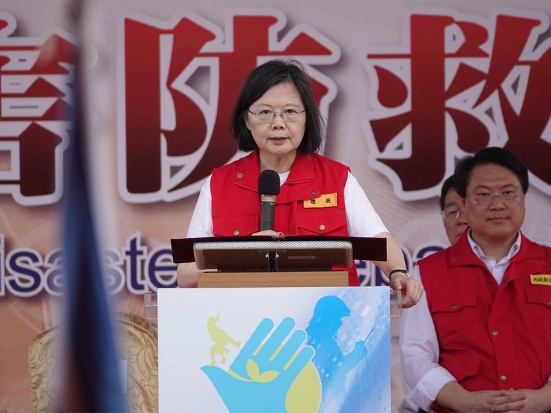 震災救災動員演練 蔡總統：驗證台灣救援量能