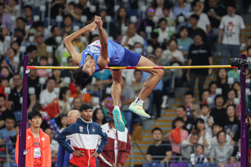 亞運跳高初體驗 傅兆玄趁機觀摩頂尖好手