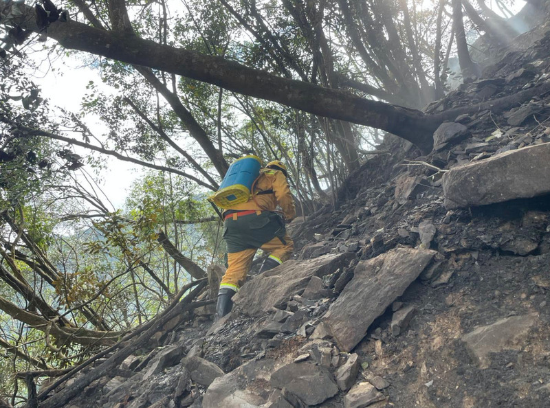 颱風小犬助長 八仙山林地火勢延燒28小時獲控制