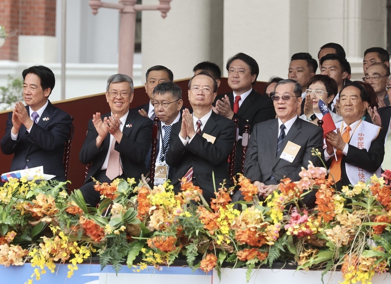 在野黨領袖齊聚國慶大會 國民黨缺席