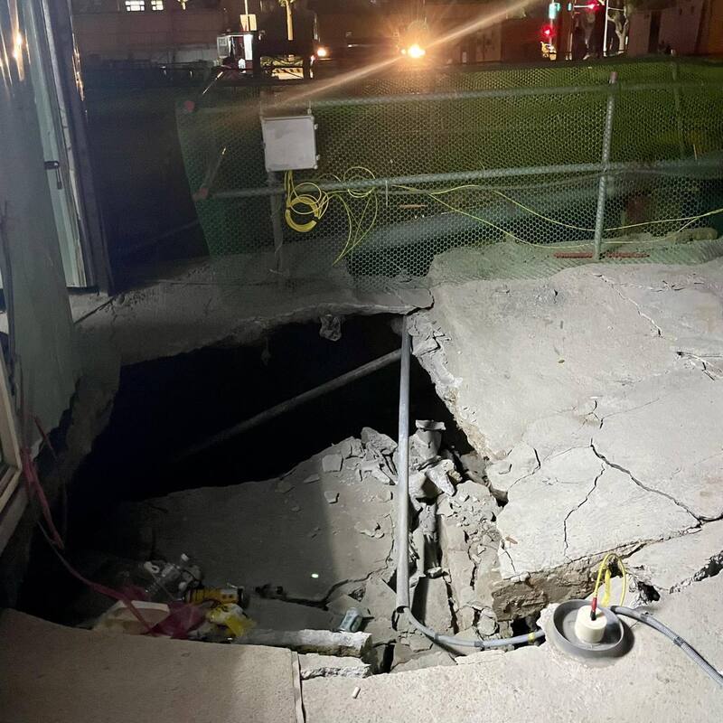 竹北又現坍塌 新竹縣府要求建商搶險、穩固路基