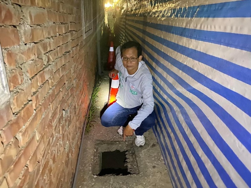 竹市議員曾資程稱建案6水溝蓋不見 疑背後有靠山