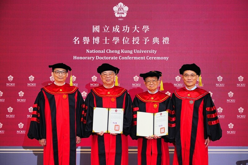 表彰軍事等貢獻 成大授蘇玉本、陳自強名譽博士