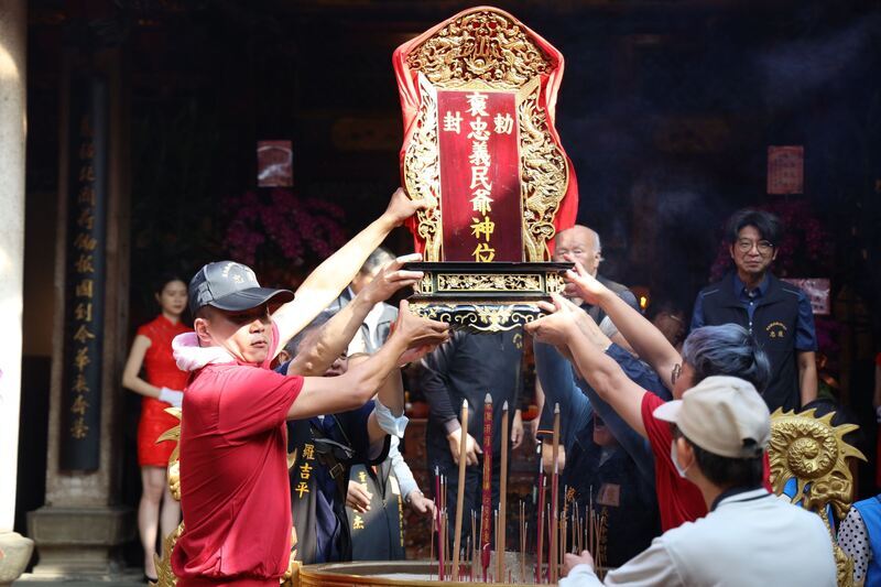 竹縣新埔褒忠義民爺出巡 遶境15大祭典區