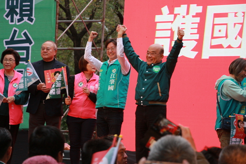 蘇貞昌台中輔選江肇國、張廖萬堅 籲力挺對的人