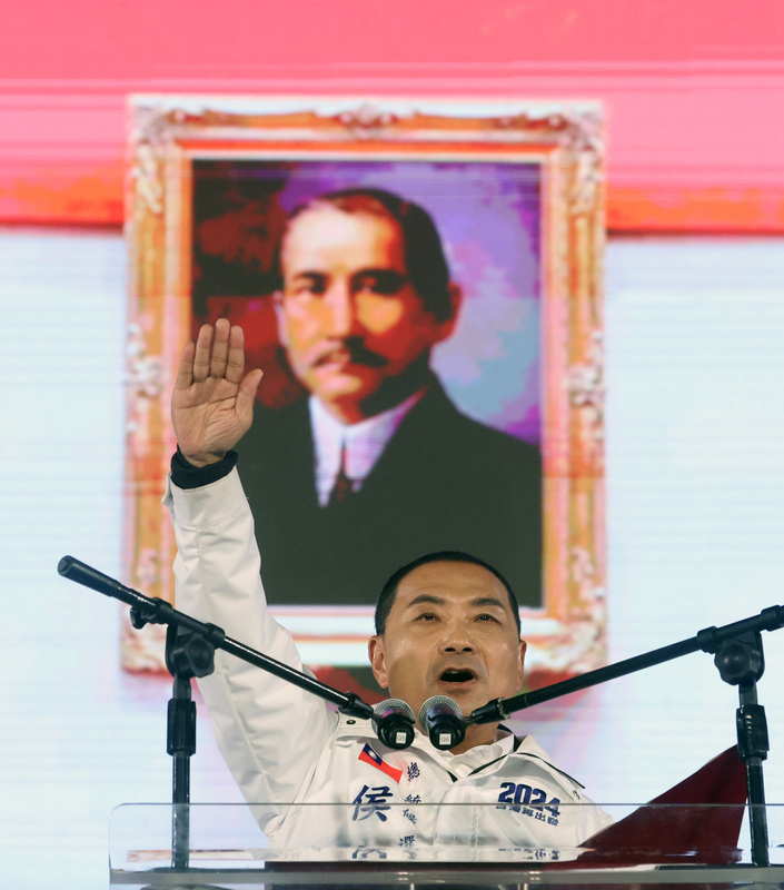 台中造勢 侯友宜宣誓：我必鐵面無私捍衛中華民國