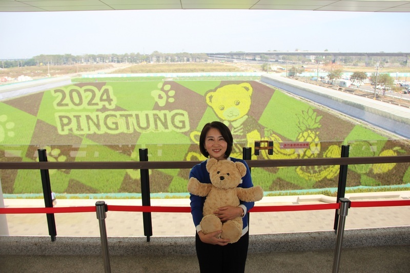 屏東熱帶農業博覽會開幕 英國泰迪熊彩稻吸睛