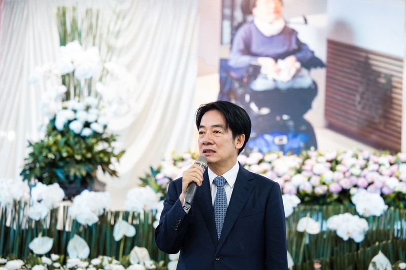 身障律師陳俊翰告別式 賴清德、蕭美琴到場致哀