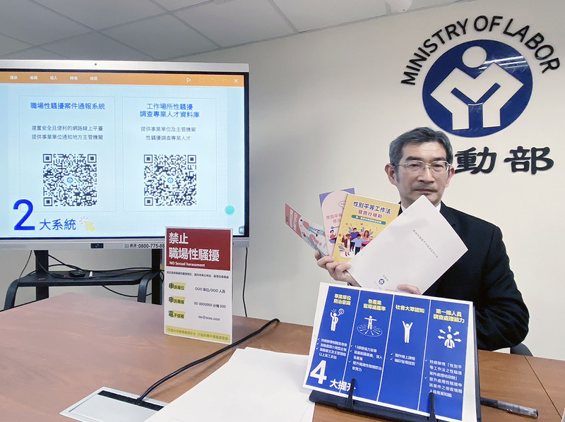 勞工、雇主遇職場性騷擾 勞動部編申訴處理手冊