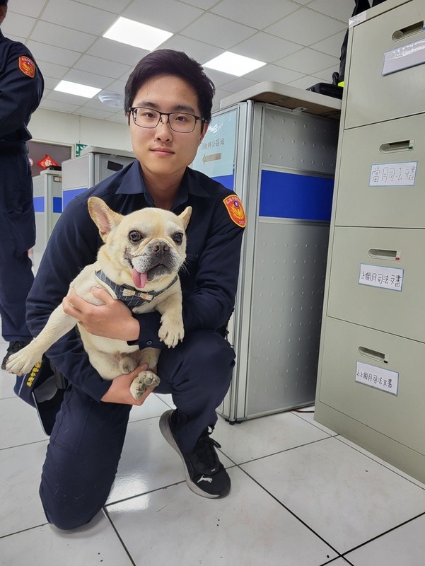 法鬥迷途跳上機車被載到派出所 基隆警找到飼主