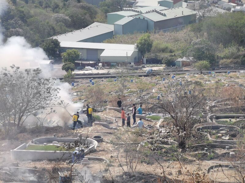 台中單日公墓火警逾26件 消防無人機加強執法
