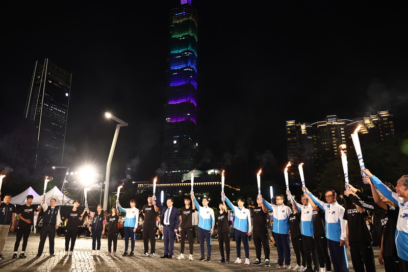 全中運點燃聖火 蔣萬安期許選手寫下精彩青春