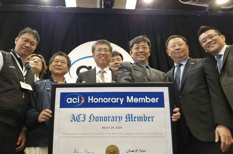 促國際合作 陳振川獲頒美國混凝土學會榮譽會員