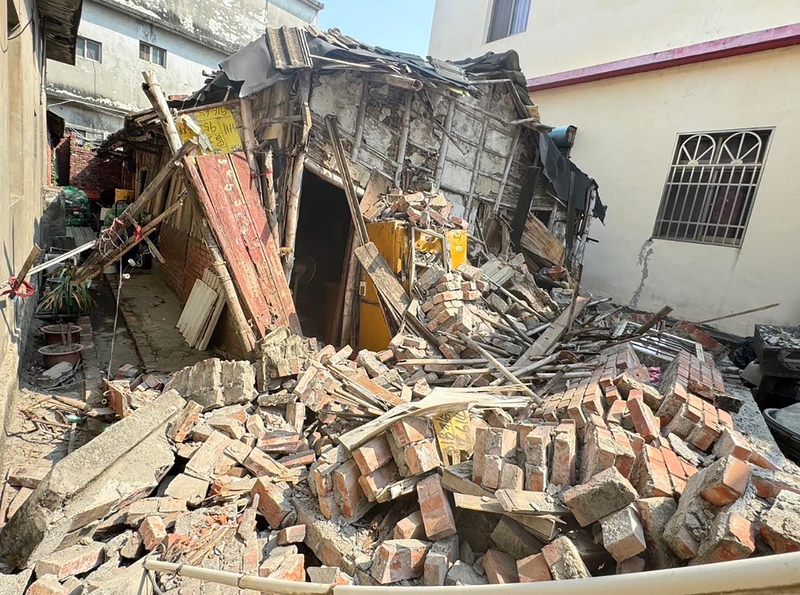 花蓮地震 彰化埔鹽平房倒塌幸無人受傷