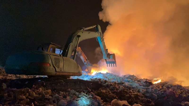 新豐掩埋場火警惡臭 竹縣市苗栗空品恐遭波及