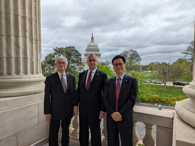 夏立言會美跨黨派議員 盼台美國會交流更上層樓