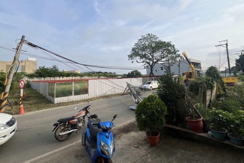 桃園航空城統包商拉斷電桿 大園及蘆竹257戶停電