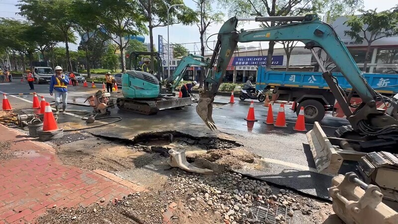 台中大里爆管50戶停水 水公司拚下午4時前修復