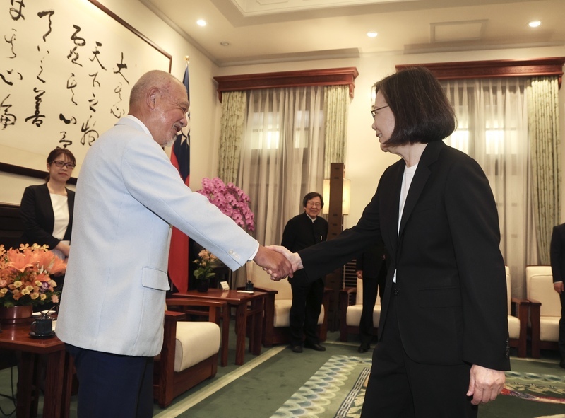 蔡總統接見日本財團會長笹川陽平 盼協助加入CPTPP