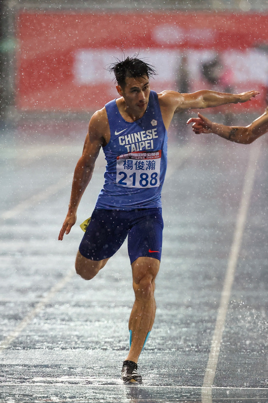 台灣國際田徑公開賽 最速男楊俊瀚大雨中奪銅