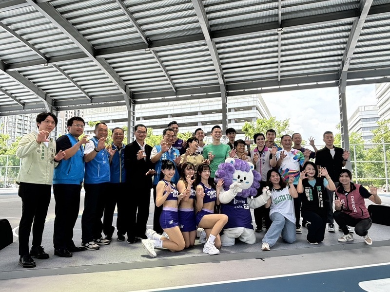 融入客家文化 竹北星際籃球場啟用