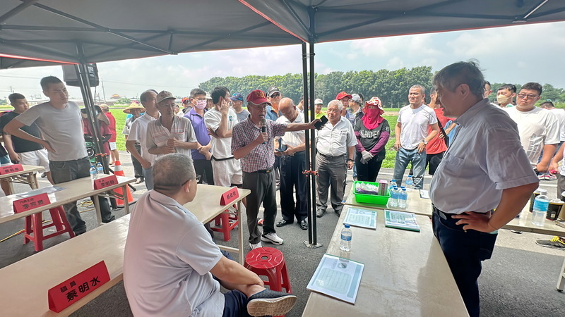 反對設有機肥料處理廠 雲林元長上百村民抗議