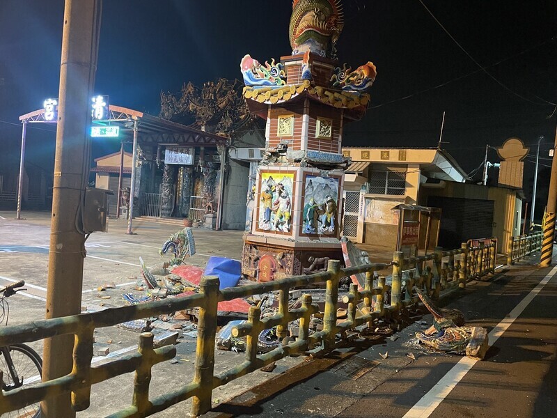 台南15震 宮廟金爐傾斜、民宅受損撤離安置3人