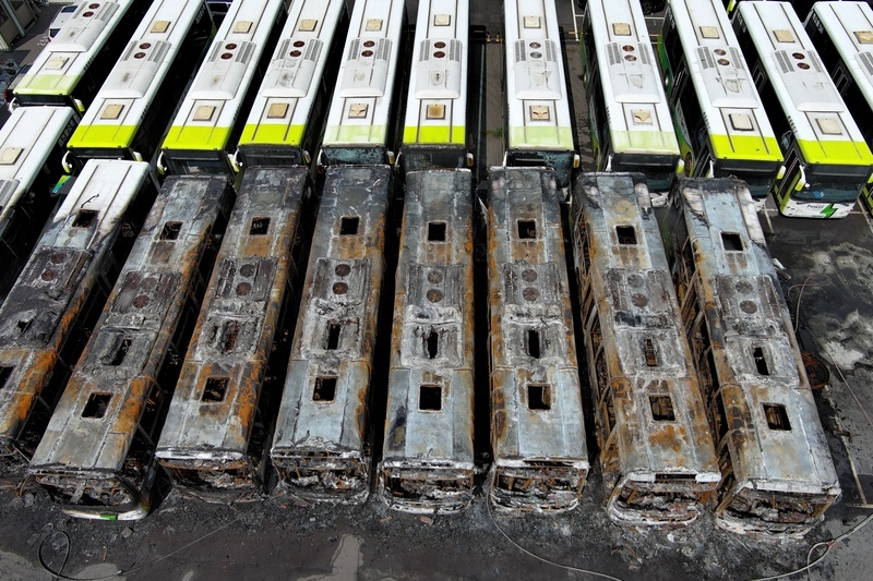 台中9電巴起火調查出爐 消防局：鋰電池過放電造成