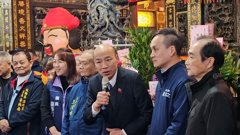 韓國瑜新北拜廟 籲一起努力打拚看到台灣強大