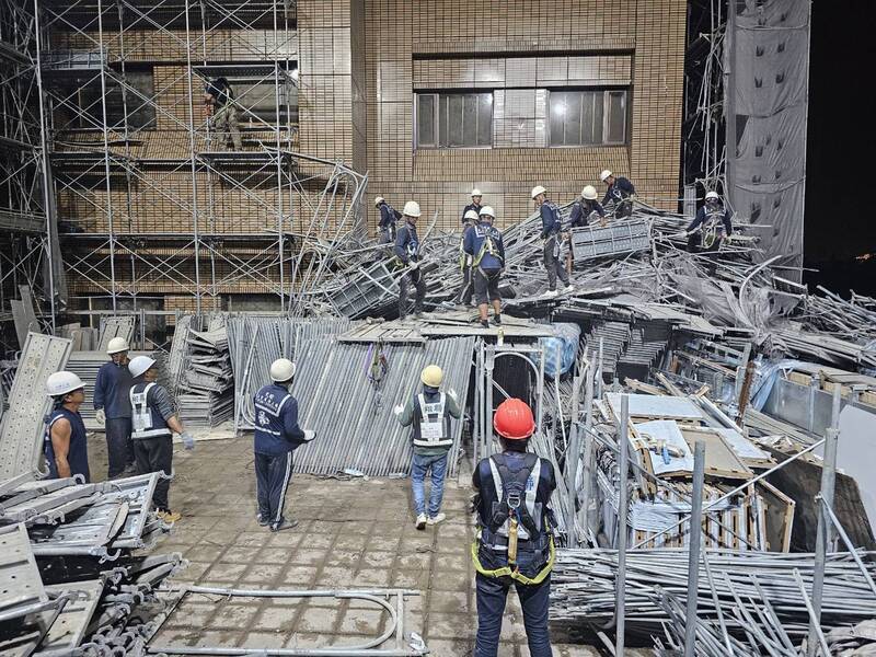 台大醫院施工鷹架倒塌 失聯移工尋獲已明顯死亡