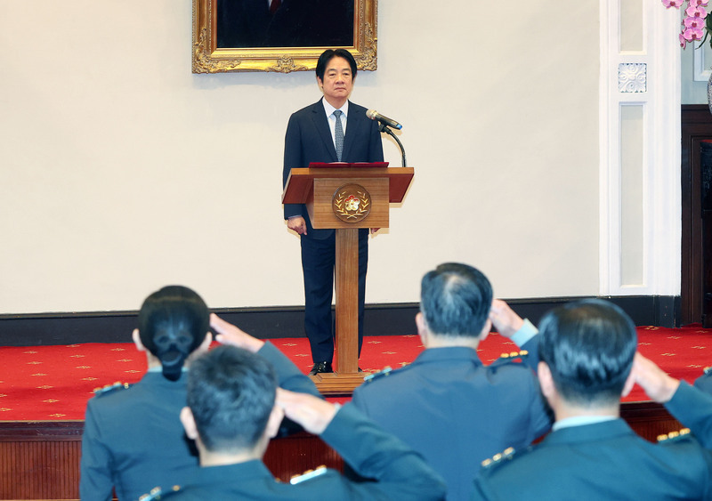 賴總統主持將官晉任 提醒中共滲透竊密要加強保防