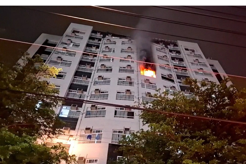 台南善化移工宿舍大樓火警 520人疏散未釀傷亡