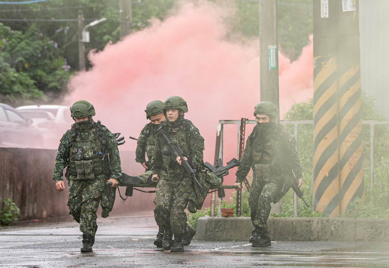 陸軍206旅後備軍人臨戰訓練 模擬防禦中國特工襲擾